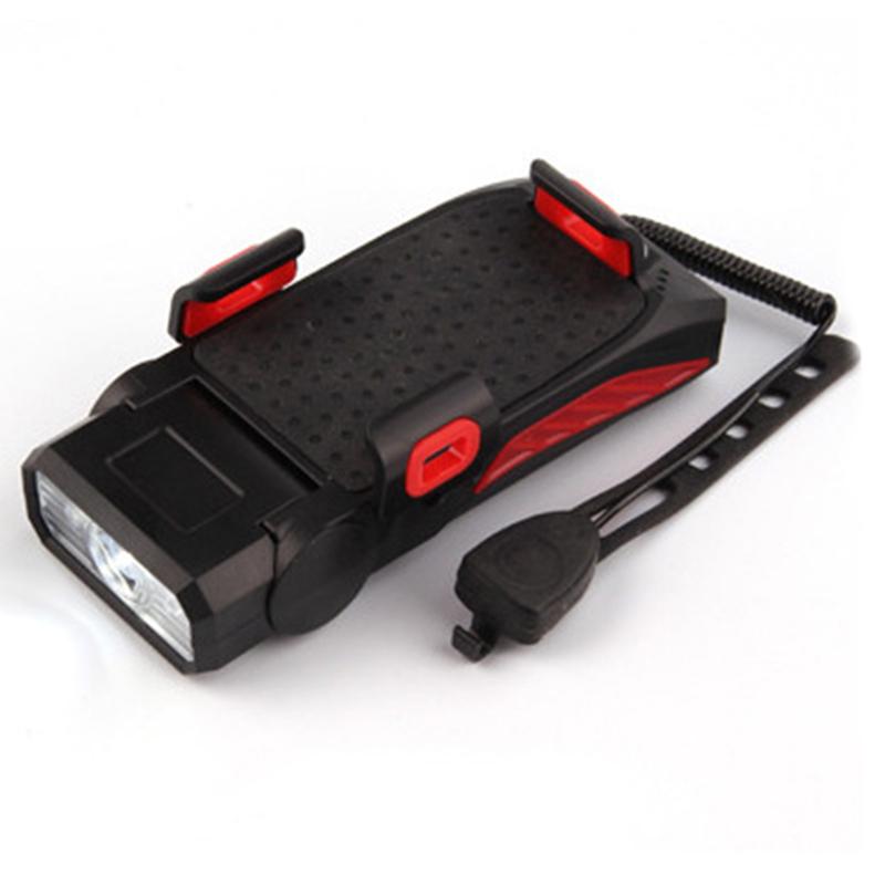 Usb Rechargeable Bike Headlight Waterproof Cycling Light Bike Horn And Power Bank Frontlight For Outdoor Cycling
