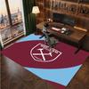 Tappeto in Velluto di Cristallo con Stampa del West Ham United Football, Comodo Assorbente d'Acqua Antiscivolo Tappeto per Pavimenti Interni