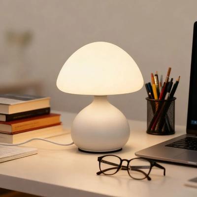LED Mushroom Desk Lamp USB Three Color Adjustable Bedroom Living Room Study Desktop Decoration Cream Style Warm Atmosphere