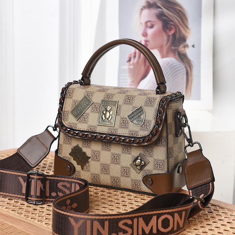 

Сумка Премиум 2025 Новая Мода Сумка Через Плечо Кроссбоди Женская Универсальная Популярная Женская Сумка Портативная Женская Маленькая Квадратная Сумка