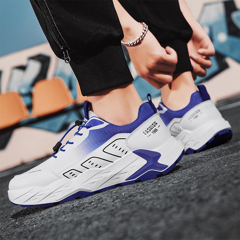 Fashion Mens Sports Shoes Leather Casual Comfortable Walking Shoes Outdoor Sports Breathable Lightweight Sneakers for Man