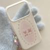High-End Cute Bear Floral Ink Splash Circle Phone Case for iPhone 17, Apple 16 Pro Max/15/14