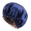Satin Silk Bonnet Night Sleeping Cap Hat For Curly Natural Hair Navy Blue