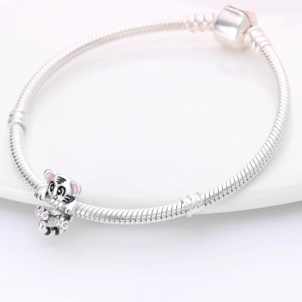 Original Charms Copper Plated Tiger Animal Beads Beads Fit Bracelet Women Jewelry Making Diy Gift