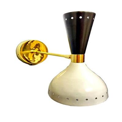 Mid Century Italienische Messing Diabolo Stilnovo Unterputz Wandleuchte Leuchte