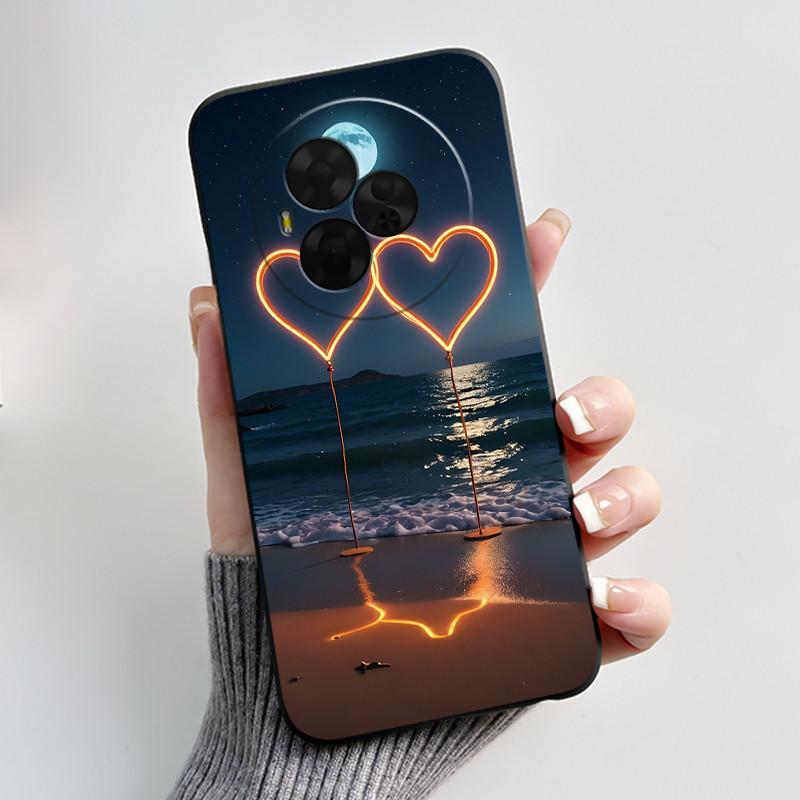 New Soft Black Casing For TCL NxtPaper 60 Ultra Green Cartoon Rabbit Pattern Shockproof Cover For TCL Ion X/TCL Ion V Case
