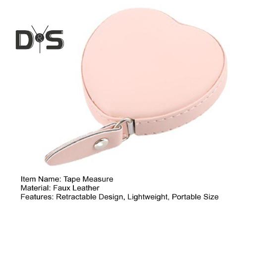 150 cm Herz-Maßband, einziehbar, weiches Mini-Maßband, tragbares Schneider-Nähtuch, Gewichtsverlust, Körpermaßband, flexibles Linealband