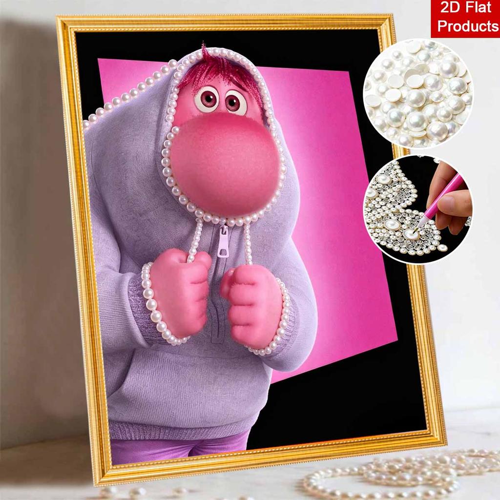 Disney Inside Out Pearl Art Kit Gaga Creative Pearl-Style Art Painting 5D DIY Pearl Embroidery Mosaic Cross-Stitch Kit for Home Decor