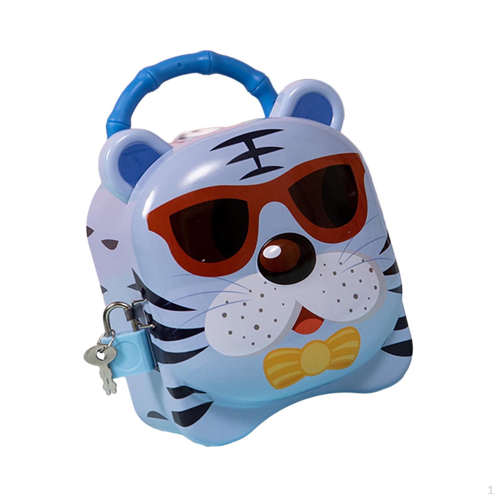 

Chinese Style Tiger Money Bank - Unique Ornament for Desktop Decor синій