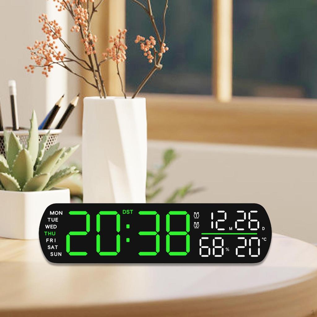 Digital Alarm Clock Desk Clocks LED Display for Dining Room Indoor