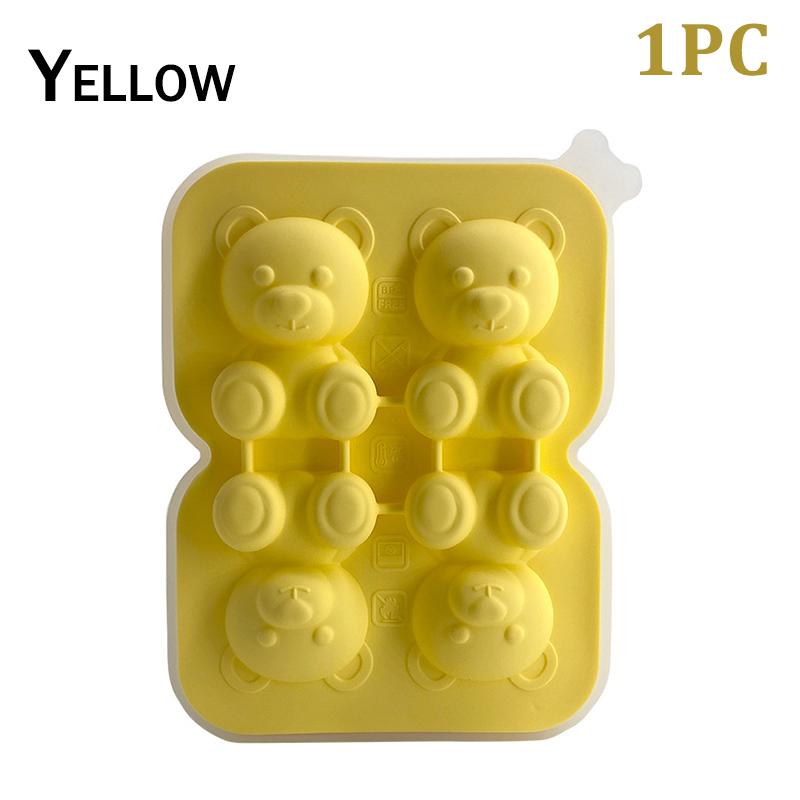 

3D форма для кубика льда в форме маленького медведя, силиконовая форма для шоколадного торта, форма для конфетного теста, форма для кофе, молока, чая, виски, форма для льда