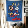 Looney Tunes Bugs Bunny Friends Tapestry Tapestry Background Cloth Fashion Print Wall Covering Decoration Christmas Gift Work Of Art