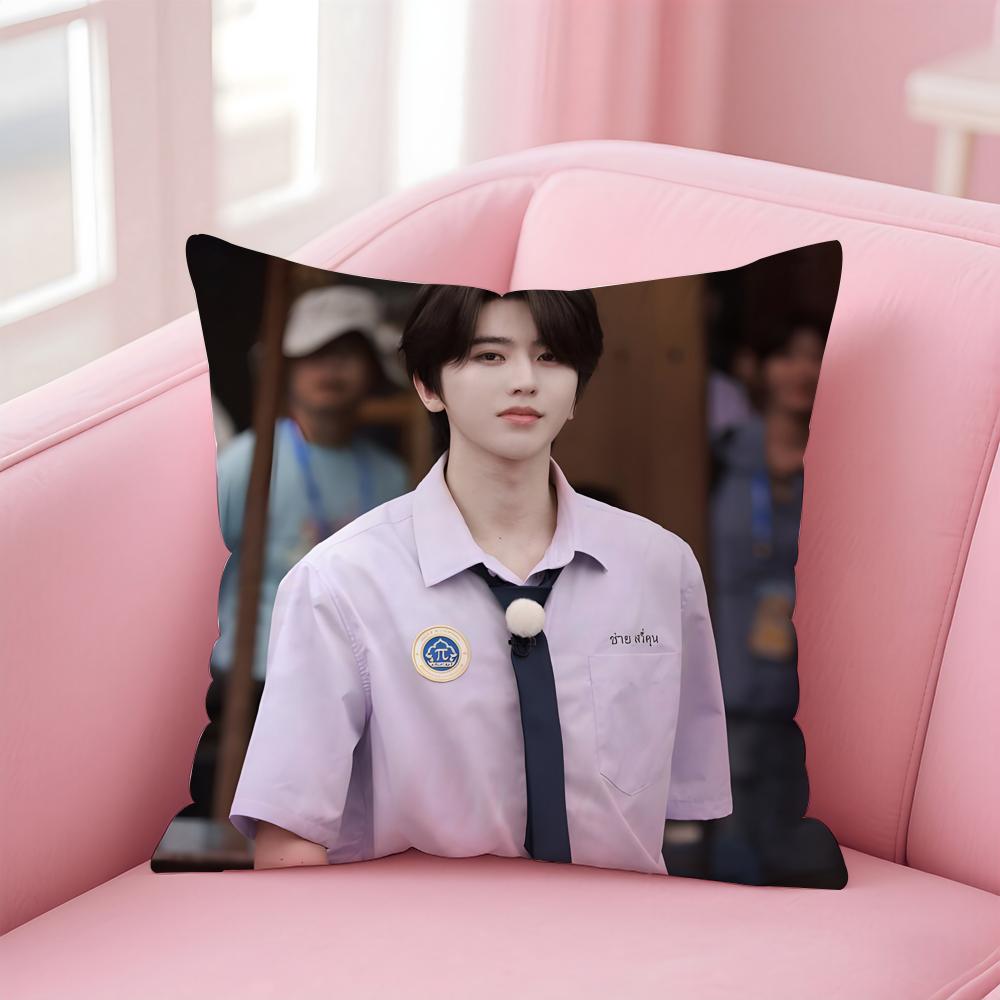 singer trendy CCai Xukun Cushion Cover Pillow Case Soft Skin Friendly Fabric  Concealed Zipper