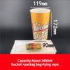 Large Capacity Popcorn Bucket Disposable Food Grade Paper Bucket Thickened Packag Box for Cinemas Oil Proof and Leak Proof Snack Packaging Container