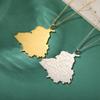 Collana con Ciondolo Mappa del Punjab in Acciaio Inossidabile per Uomo e Donna Moda Mappa Nazionale Souvenir di Viaggio Gioielli Regalo