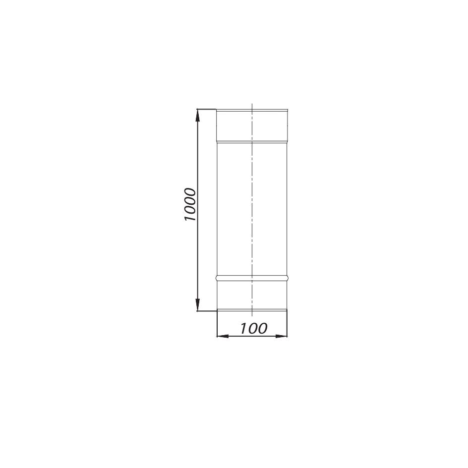 ADAM GAS/EW Pipe fi 100 1m