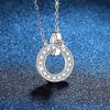 D Color Moissanite Pendant Necklace Choker Minimalist Versatile Jewelry Women