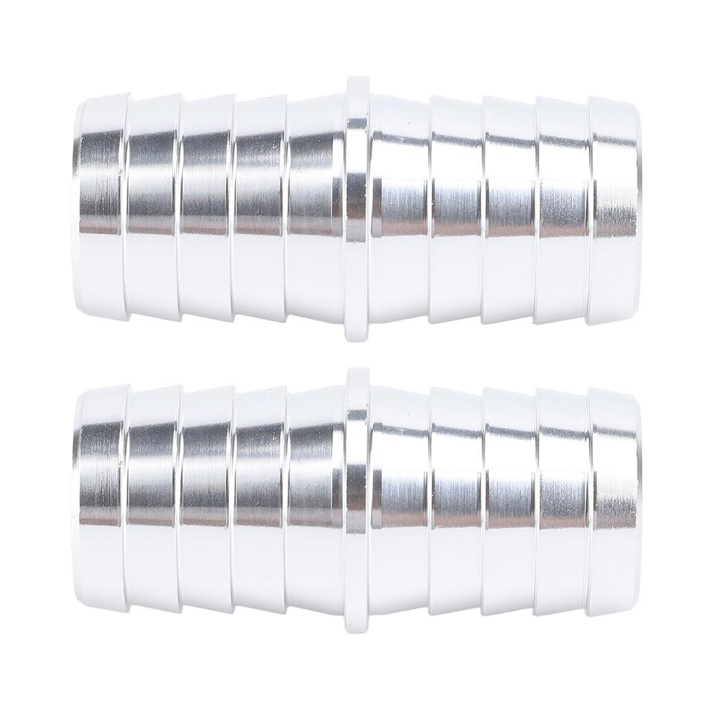 1 Pair 3 4 to 3 4in Hose Barb Splice Coupler Aluminum Alloy Radiator Intercooler Heat Exchanger Repair Mend Fitting