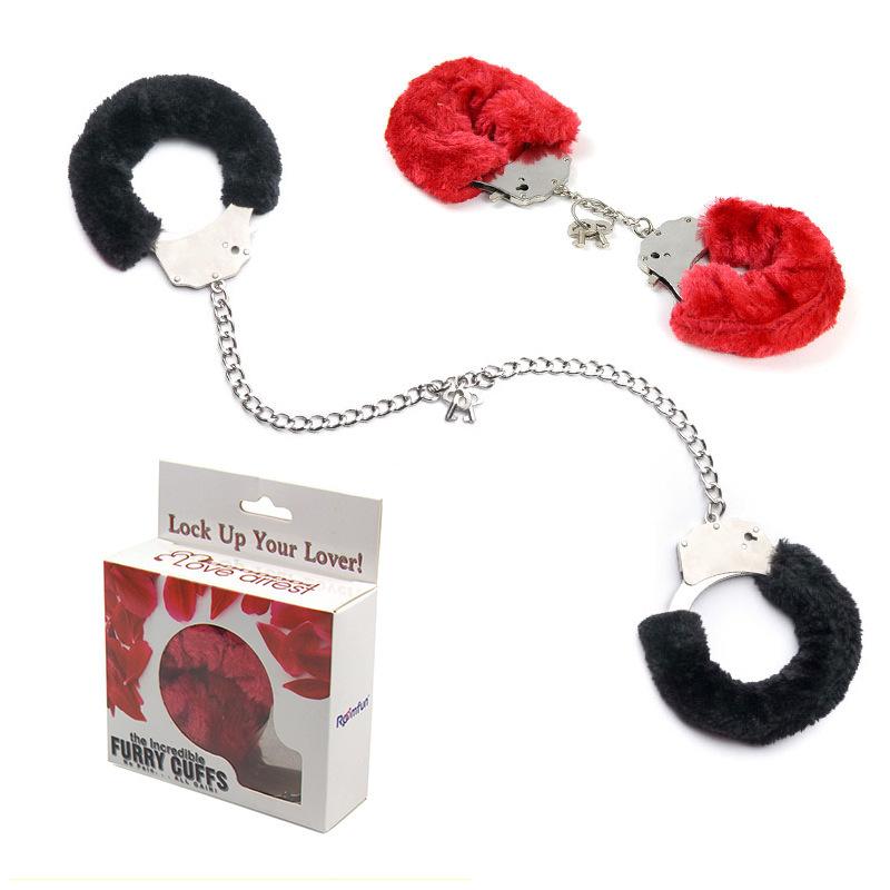 Metal plush sexy cuff SM sex toys flirting foreplay flirting supplies