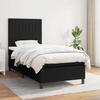 Maison Exclusive - Bed Slat Base with Mattress Black 90x200 Cm Fabric