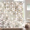 1 pack of print shower curtain polyester cloth modern geometry pattern bathroom curtains with hooks Home decoration curtain