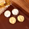 European & American Matte Gold Brushed Stud Earrings - High-End Fashion Simple Earrings
