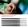 5pcsCelsiusset Silicone Soft Head Clay Pottery Moulding Pen   Craft Tool(black head)