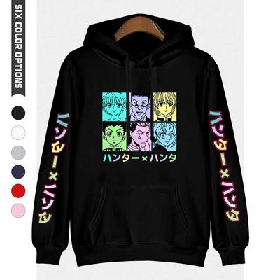 Y2K Anime Hoodies Men Women XXS~4XL Big Size Full-time Hunter Hisoka Anime Loose Plus Size Hooded Sweater Sweatwear