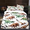 Cartoon Dinosaur Duvet Cover King Queen Size Jurassic World Theme Bedding Set For Kids Boys Ancient Animal Polyester Quilt Cover