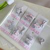 Spring New Korean  Pink Silver Bow Hairpin Children's Sweet Side Broken Hair Break Clip Baby Side Clip Girl