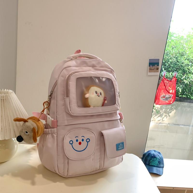 Schoolbag schoolbag women's 1011 new high-value contrasting backpack primary school girl Mori junior high school students travel backpack