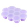 Silicone Food   Tray 10 Holes Reusable Container with Lid for Homemade Baby Food(Blue )