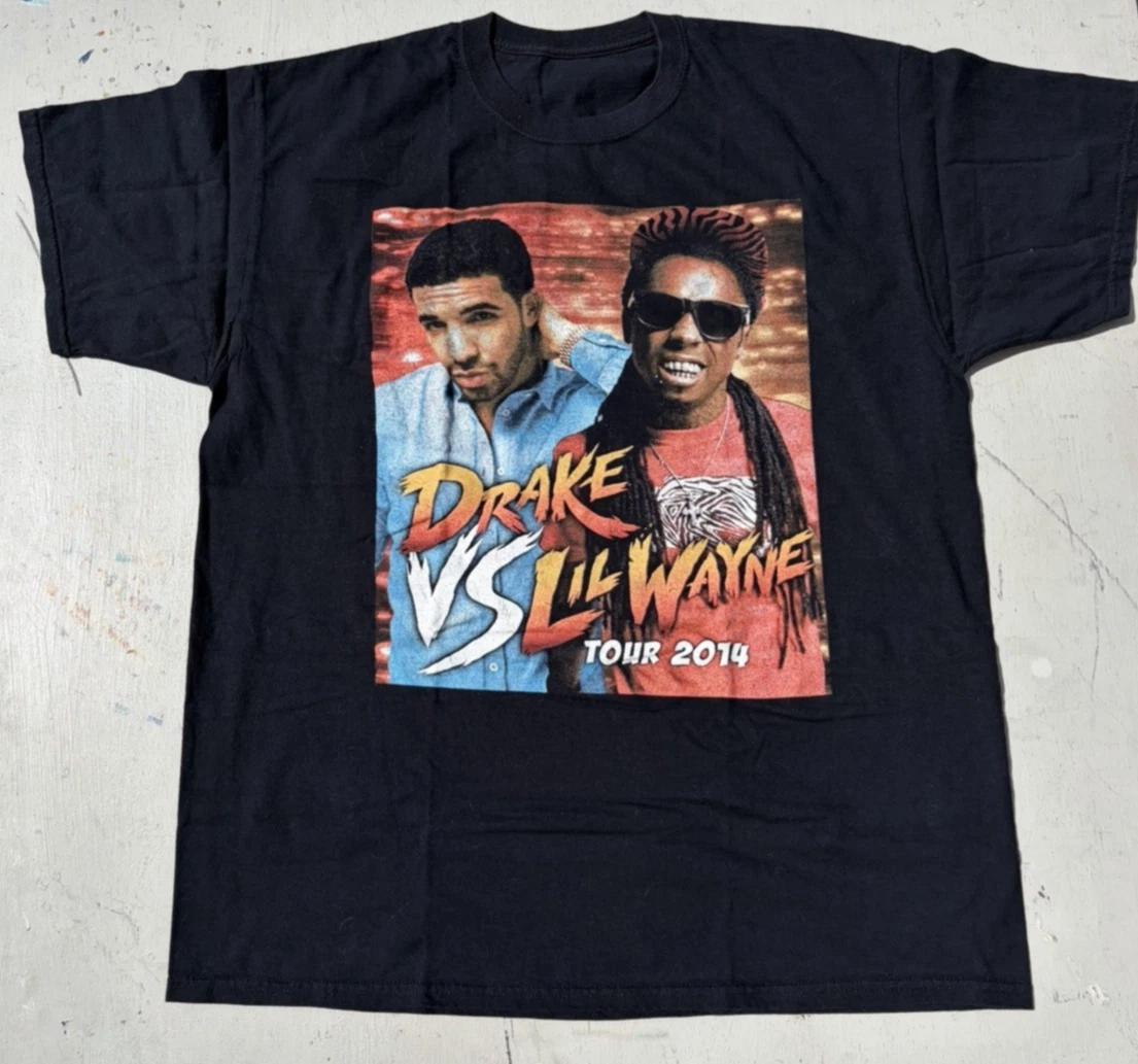 

Men s Lil Wayne T-Shirt Black Drake Tour L NO SIZE 2014 Rap Hip Hop Miami City L