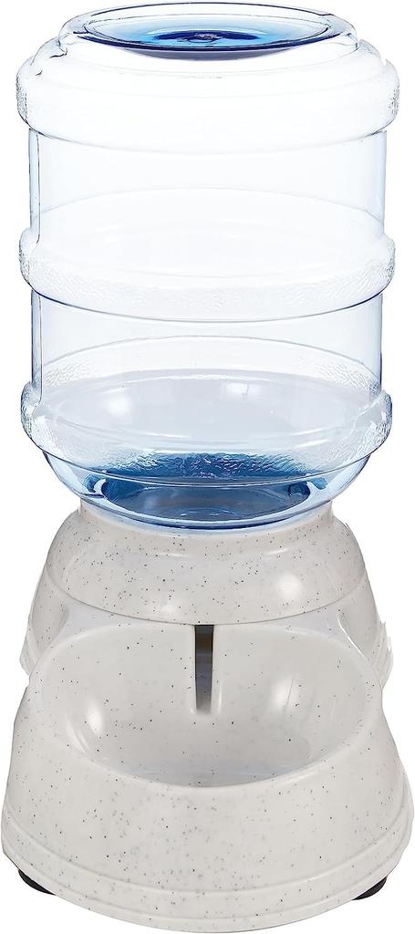 Amazon Basic Automatic Pet Waterer, Gravity-Fed, Small, 3.8 L, Gray