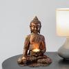 Buddha Holder Tabletop Tealight Decor Statues Collectible Figurines for Relaxing Gift