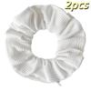 2Pcs Striped Knitted Fabric Solid Color Hair Band Hair Scrunchies With Pocket Zipper For Girls Ponytail Holder Bands