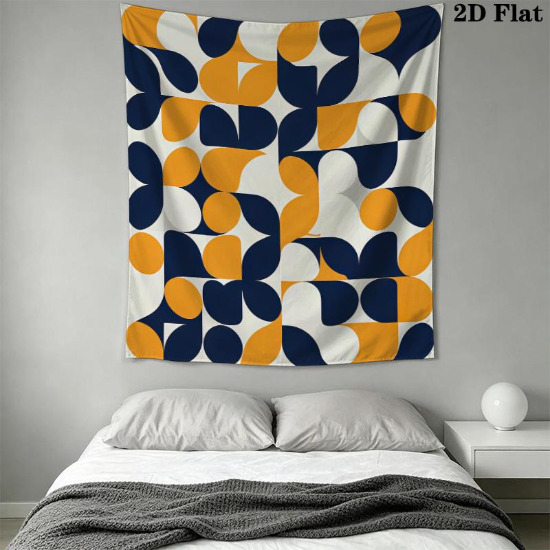 Simple Geometry Wall Tapestry Aesthetic Wall Hanging Printed Fabric Blanket Decorative Tapestries for Bedroom Living Room Home Decor