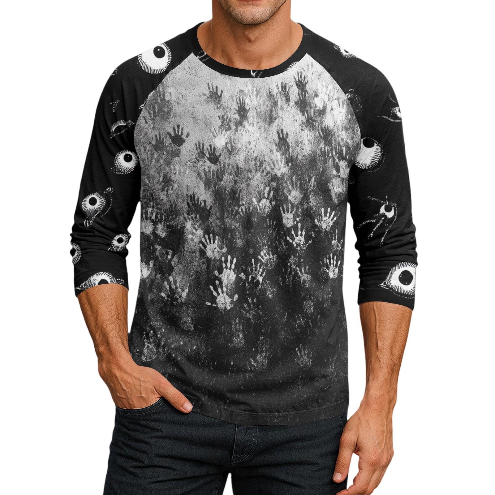 

Мужской топ-футболка с круглым вырезом и рукавами-плунжерами XXXL белый