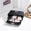 Diamond-shaped Chain Small Square Bag, Single Shoulder Strap, Side-zip Closure Small Bag