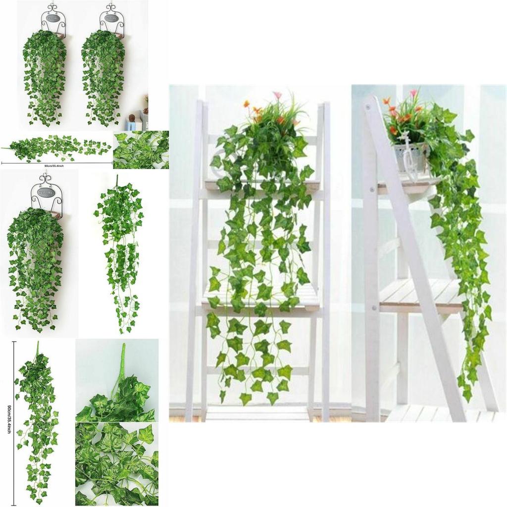 Lifelike Artificial Ivy Vine Plastic Trailing Foliage Hanging Plant Decor 90 Cm