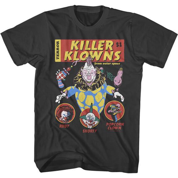 Killer Klowns From Outer Space Terror Movie Ticket $1 Shorty Rudy Men T-Shirt M