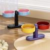 Adjustable Height Double Dog Bowl Anti-Leakage High Legged Bowl Suction Cup Pet Bowl  for Cats Dogs