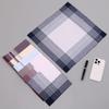 12Pcs Pure Cotton Men's Plaid Handkerchief Business Suit Pocket Towel Thin The Elderly Satin Sweat Wipe 38*38cm