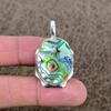 Abalone Shell Gemstone Handmade 925 Sterling Silver Jewelry Pendant 1.69" KKG-353