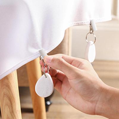 8pcs Tablecloth Pendant Natural Stone Keychain Colored Marble Tablecloth Clip Curtain Pendant Clip Pendant Accessories