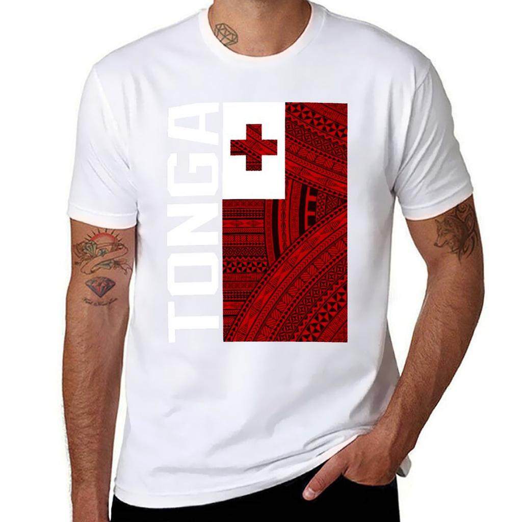 Tonga Flag TShirt Large Size Casual Tee Shirt
