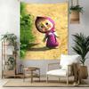 Masha Bear Wall Decor Tapestry Art For Pet Memorial Birthdaywedding Party Backdrop Family Gift