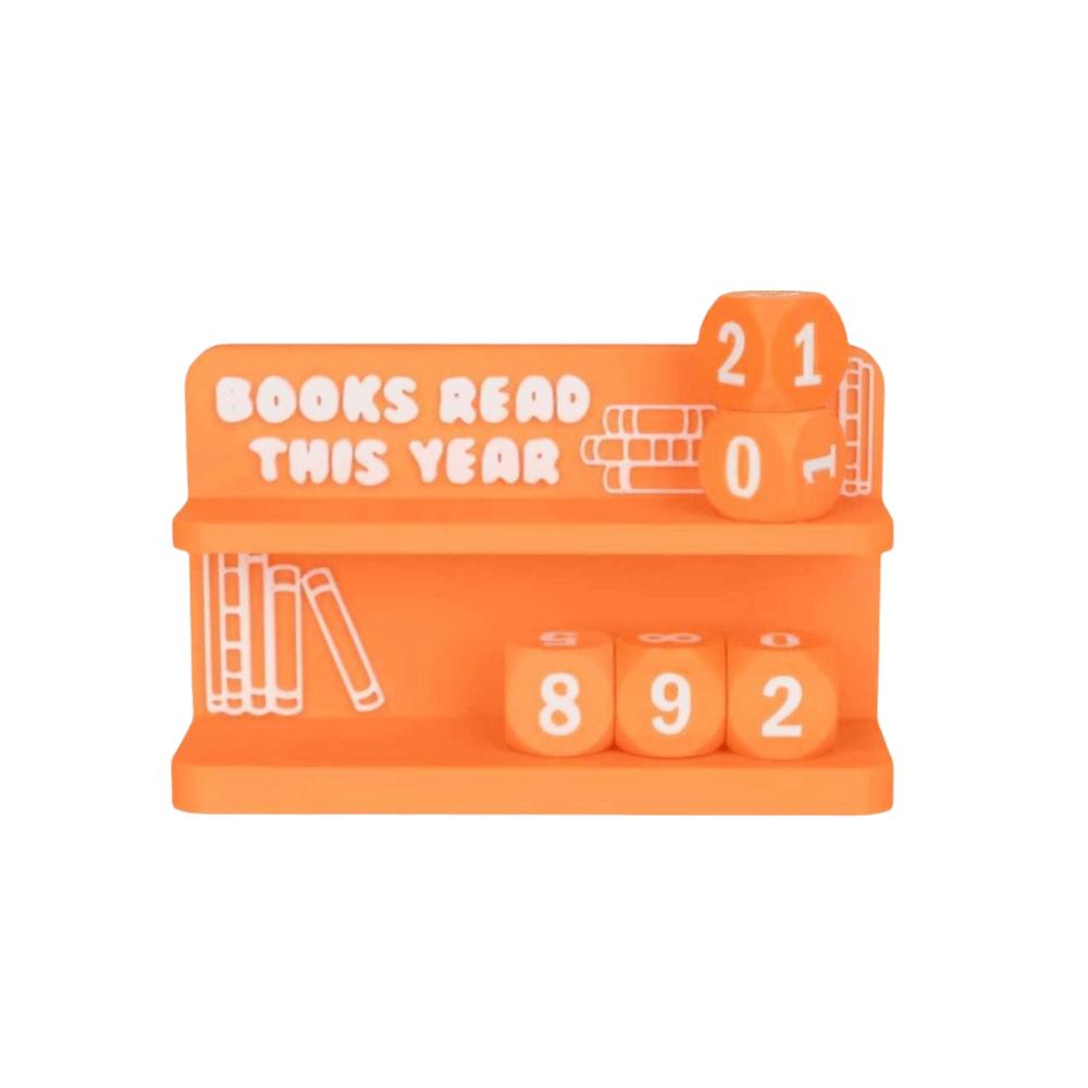 

Bookshelf Decor Reading Counter Personalized Reading Challenge Books Read This Year Counter Creative Bookish Book Lover Sign оранжевый