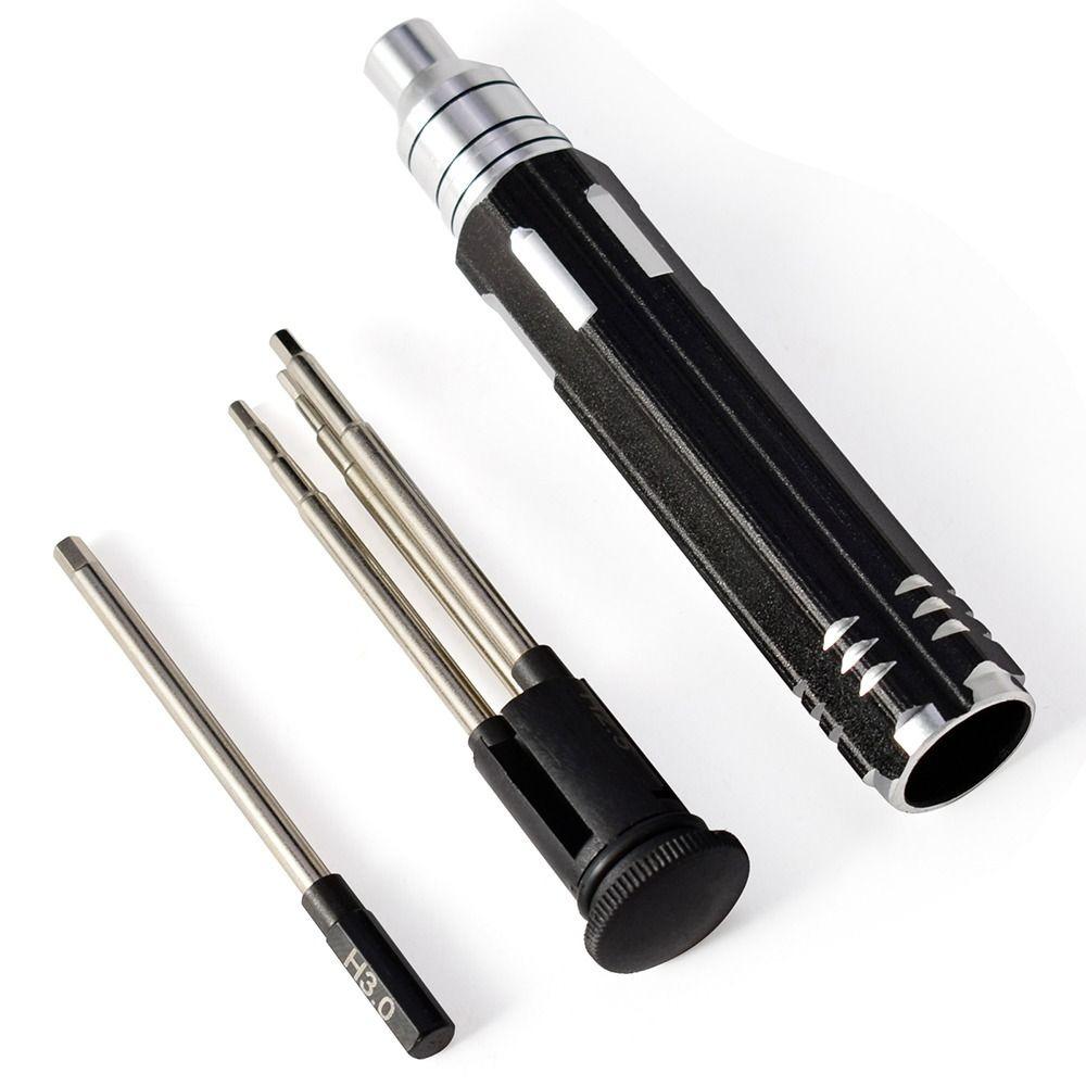 New 4-in-1 Hex Screwdriver Set Metal 1.5/2.0/2.5/3.0mm RC Helicopter Car Airplane Tool Kit Repair Drone Aircraft Models Tool Kit