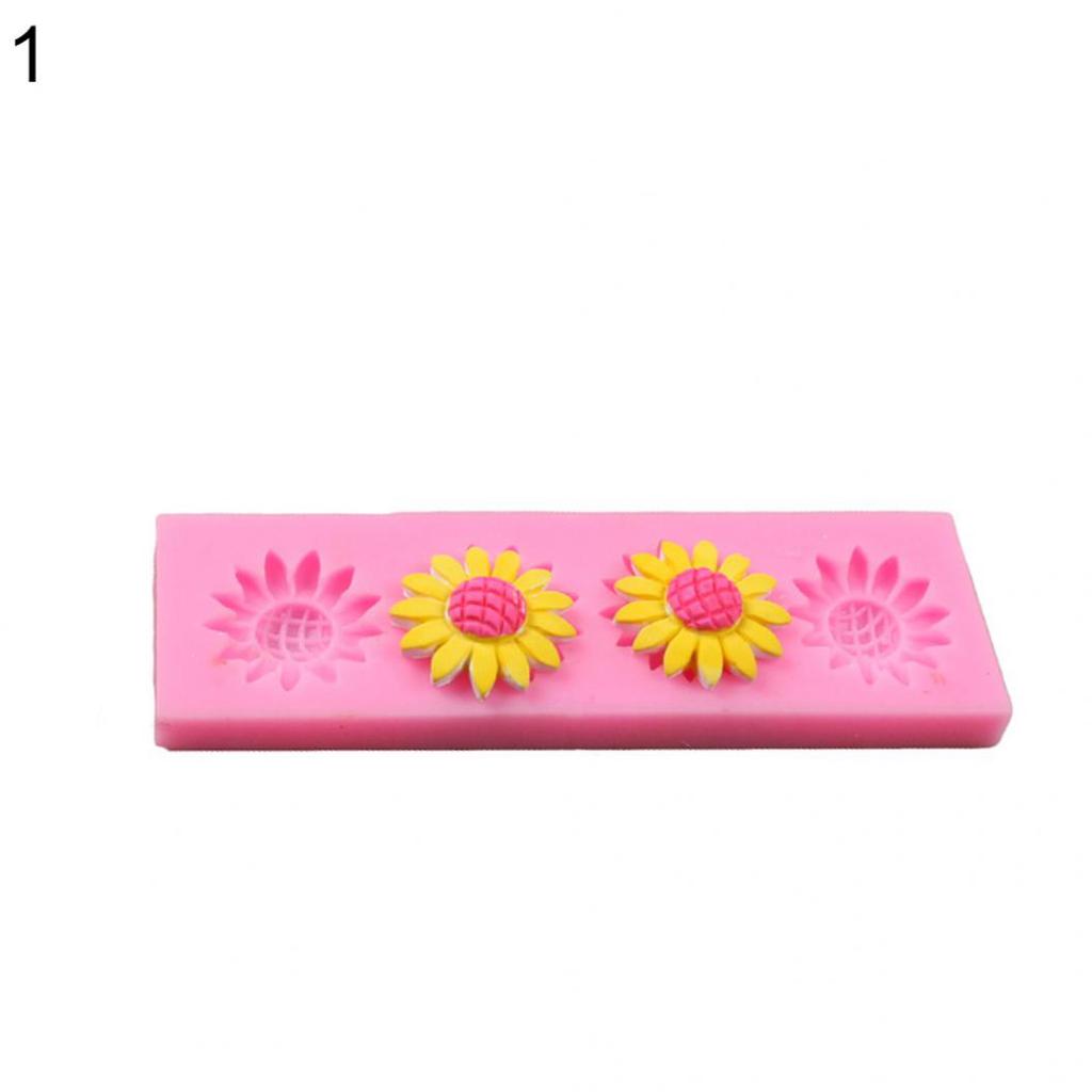 Cute Flower Silicone Cake Decor Mold Fondant Chocolate Clay Soap DIY Mould Tool